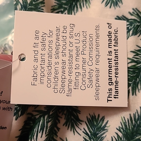 JAMMIES FOR FAMILIES GIRLS 2 PIECE GREEN PINES PAJAMA SET SIZE SMALL 6/7 - Picture 9 of 9